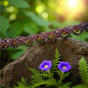 Handmade‎ Elegant Purple Beaded Choker